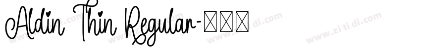 Aldin Thin Regular字体转换
